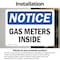Signmission Gas Meters Inside, 10 in W x Rectangle, Vinyl Decal OS-2PACK-NS-D-710-L-15741 - alternate 2